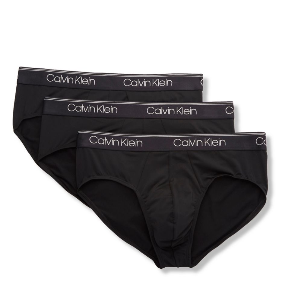 Calvin Klein Micro Stretch Wicking Thong 3-Pack Black NB2567-001