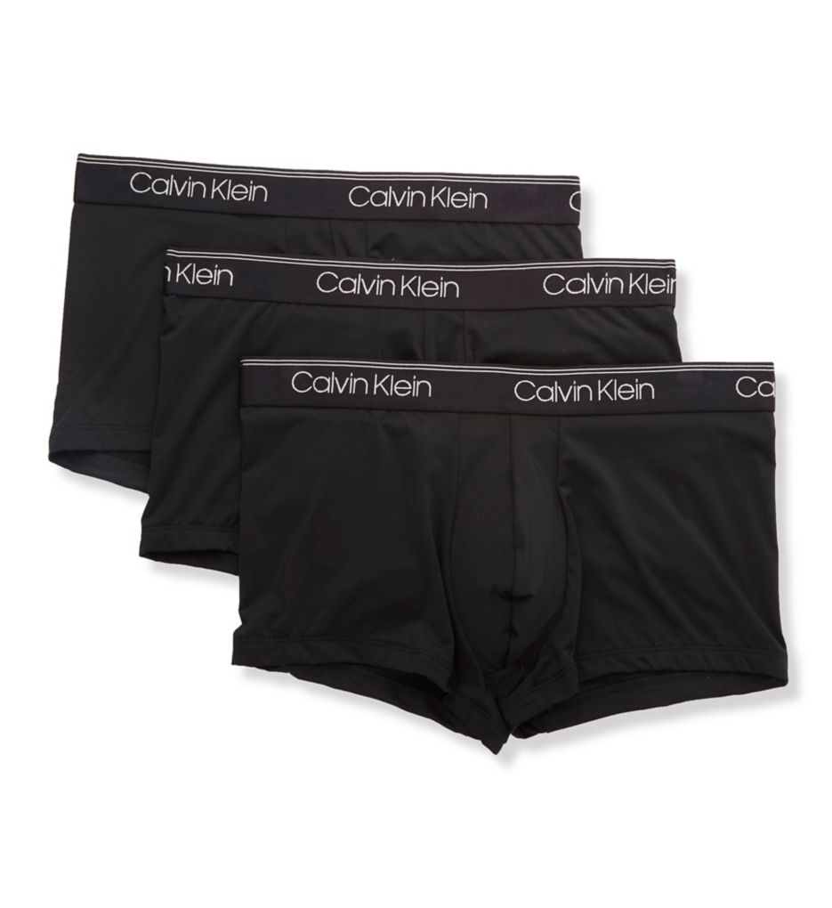 Micro Stretch Low Rise Trunk - 3 Pack BLK L by Calvin Klein