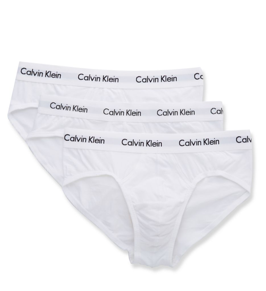 Cotton Stretch Hip Brief - 3 Pack WHT S By Calvin Klein