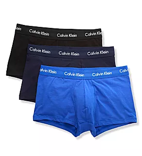 Cotton Stretch Low Rise Trunk - 3 Pack Black/Shadow/Colbalt XL