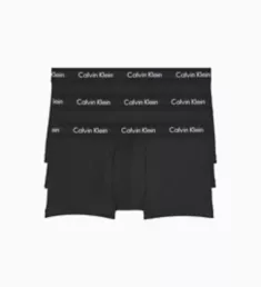 Cotton Stretch Low Rise Trunk - 3 Pack BLK S