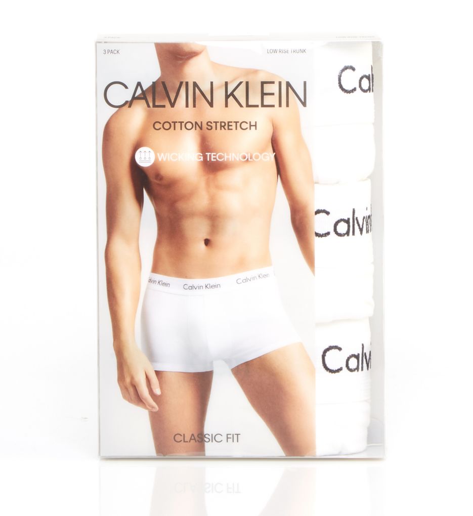 Calvin Klein Men's Cotton Stretch 3-Pack Low Rise Trunk