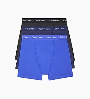 Cotton Stretch Boxer Brief - 3 Pack Black/Shadow/Colbalt L