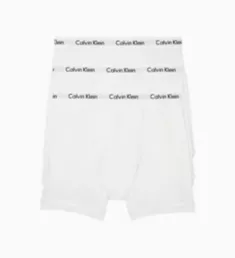 Cotton Stretch Boxer Brief - 3 Pack WHT S