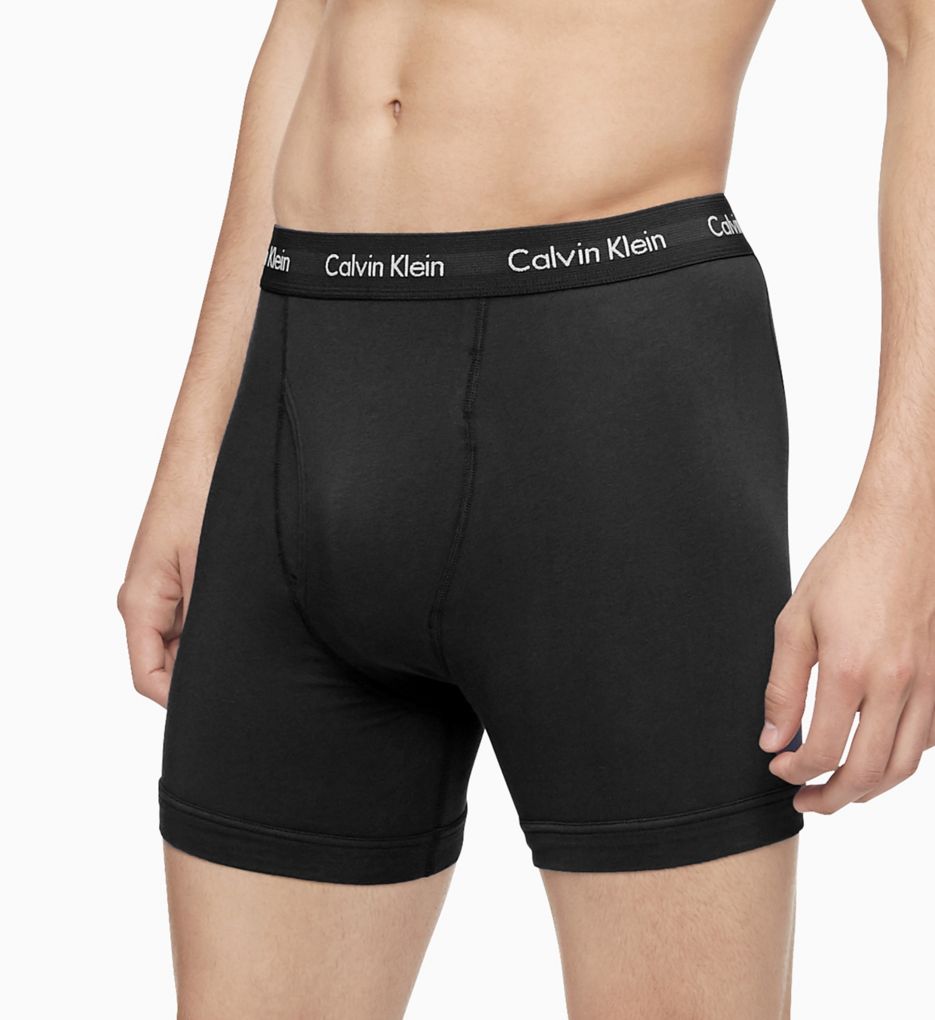 White Pack of three cotton-blend briefs, Calvin Klein Underwear