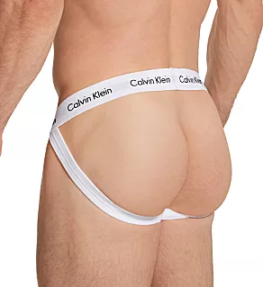 Cotton Stretch Jockstrap - 3 Pack White L