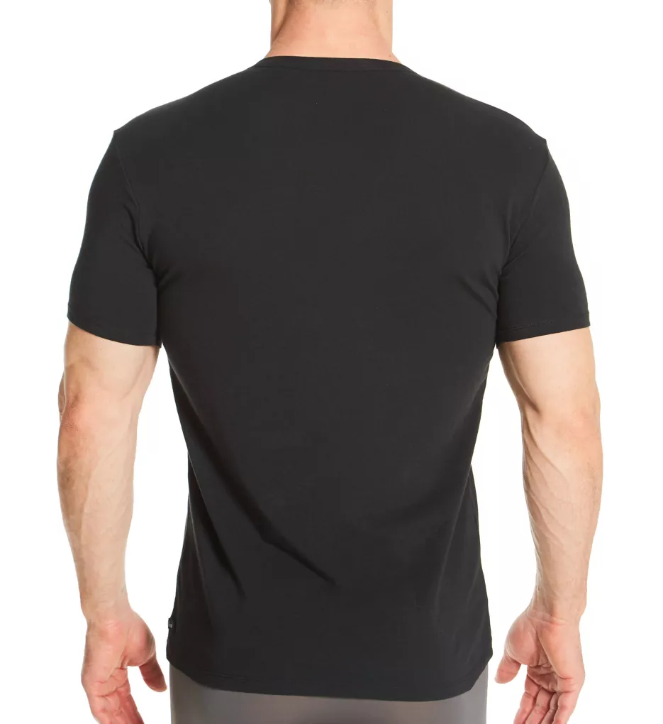Cotton Stretch Classic Fit Crew T-Shirt - 3 Pack BLK S