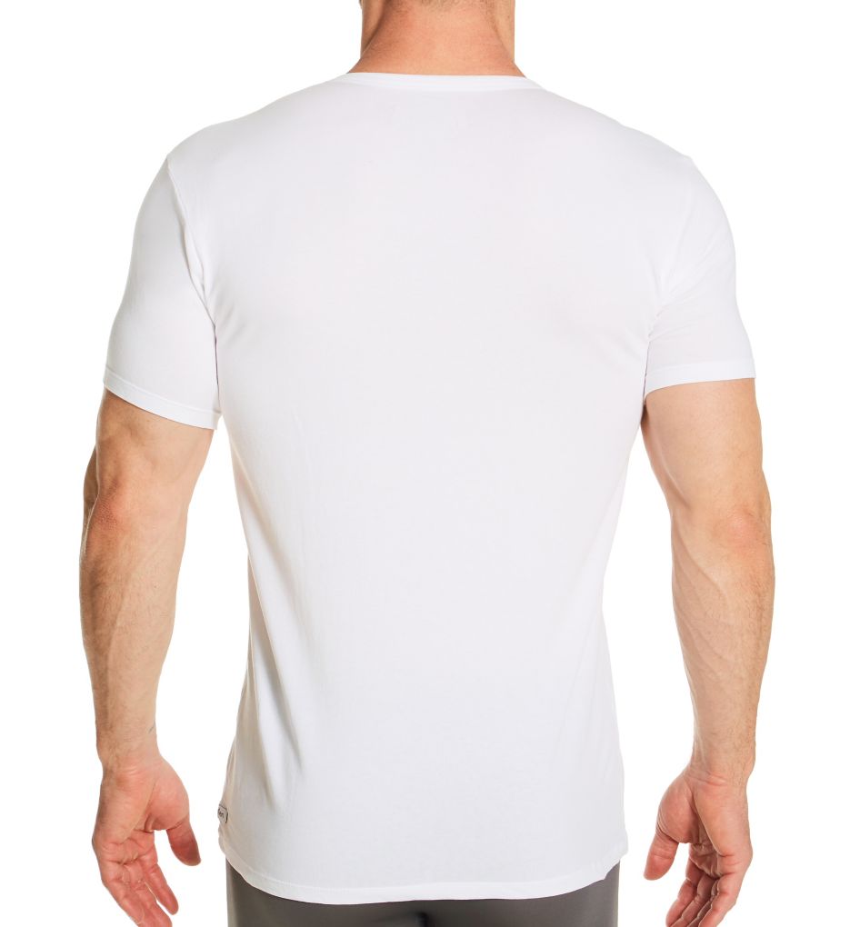 Calvin Klein Cotton Stretch Classic Fit V-Neck T-Shirt - 3 Pack NB2799 - Image 2