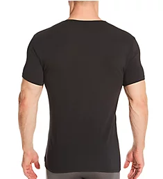 Cotton Stretch Classic Fit V-Neck T-Shirt - 3 Pack BLK S