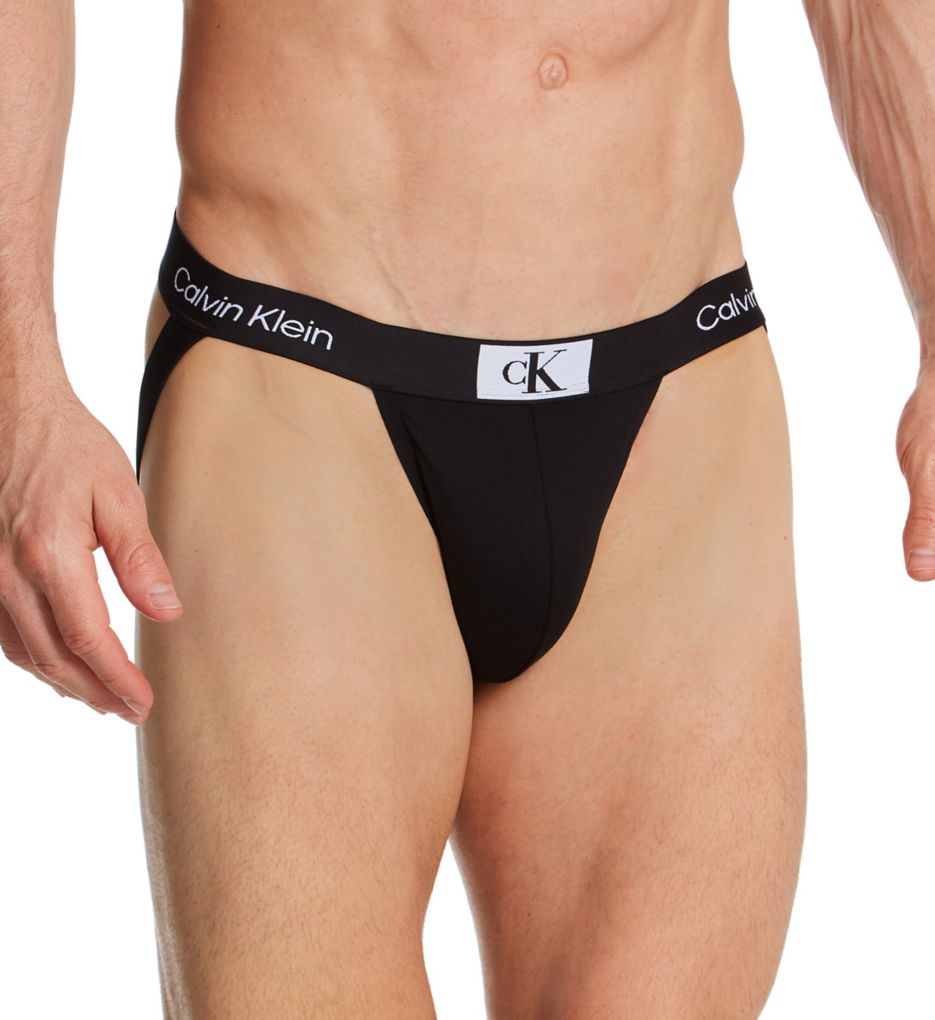 Calvin Klein CK men black cotton stretch G-string thong underwear