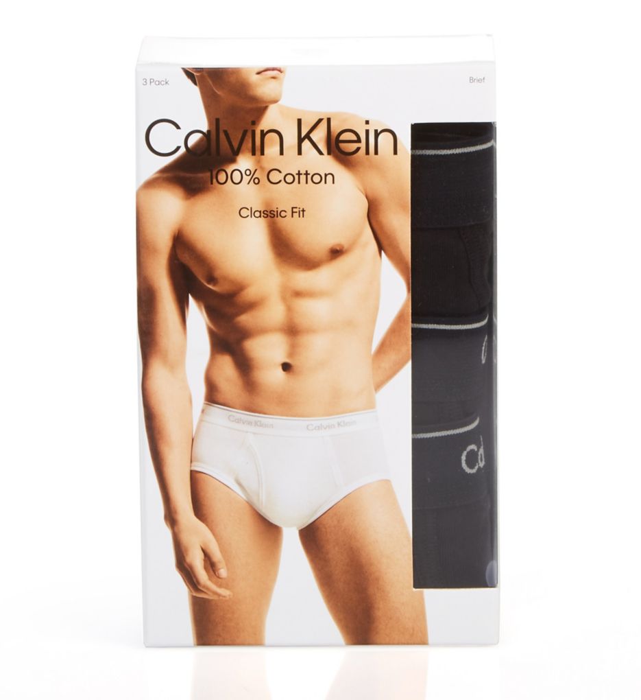 Calvin Klein 100% Cotton Classic Fit 4 Pack Brief New Box Black