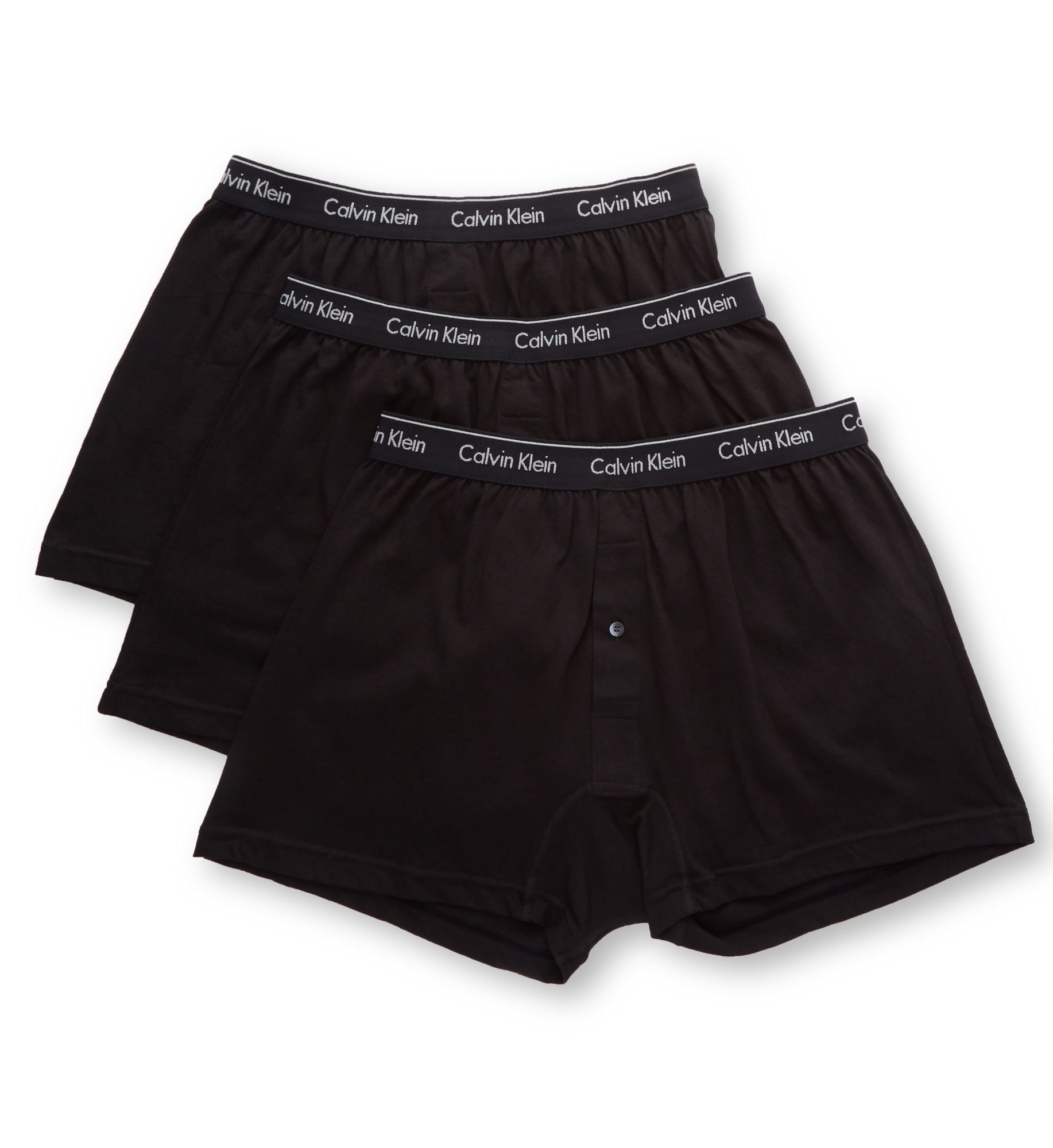 Cotton Classic Knit Boxers - 3 Pack Black M