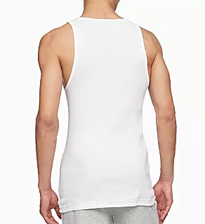 Cotton Classic Ribbed Tank - 3 Pack White L