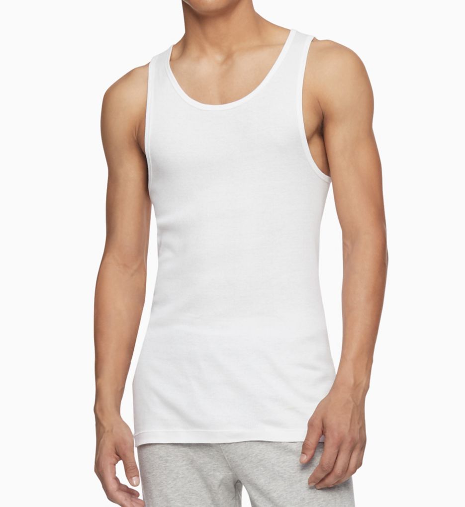 Cotton Classic Ribbed Tank - 3 Pack by Calvin Klein