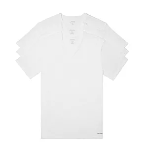 Cotton Classics V-Neck T-Shirts - 3 Pack White L