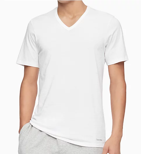 Calvin Klein Cotton Classic Slim Fit V-Neck T-Shirt - 3 Pack NB4014
