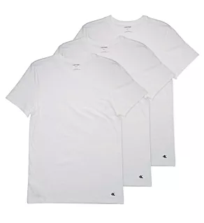 Cotton Classic Crewneck T-Shirt - 3 Pack White S