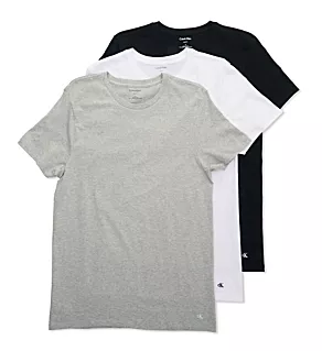 Cotton Classic Crewneck T-Shirt - 3 Pack Grey/Black/White S