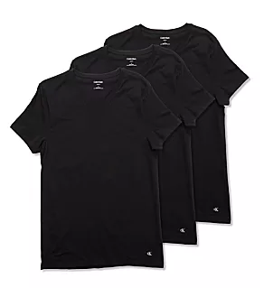 Cotton Classic V-Neck T-Shirt - 3 Pack Black S