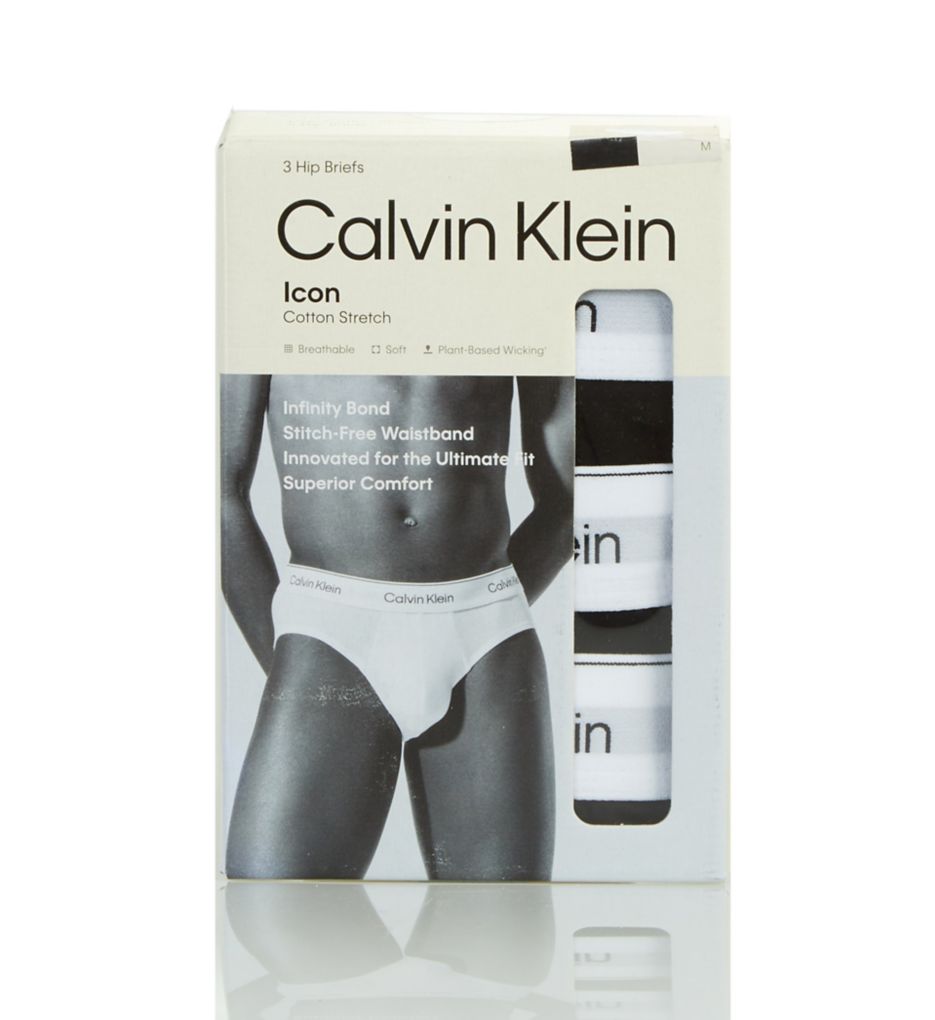 Calvin Klein Icon Cotton Stretch Hip Brief - 3 Pack NB4388 - Image 3