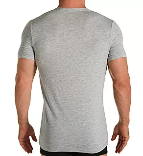 Modal Blend Stretch Crew Neck T-Shirt Grey Heather S