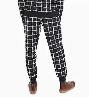 Logo Graphic Lounge Pant Windowpane Black M