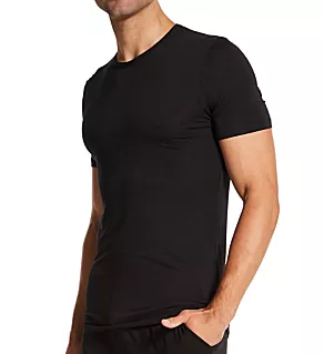 Ultra Soft Short Sleeve Crew Neck Black L