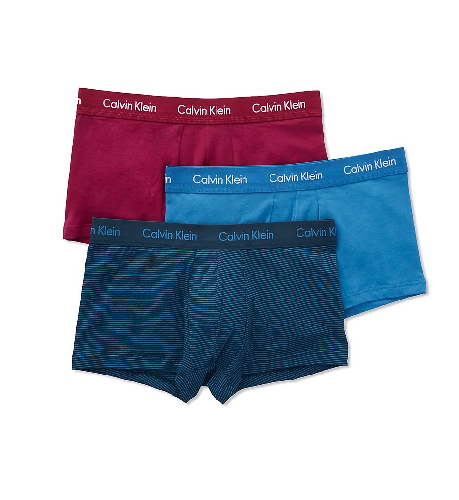 Calvin Klein NU2664 Cotton Stretch Low Rise Trunk - 3 Pack (CastroBlueStripeFervnt)