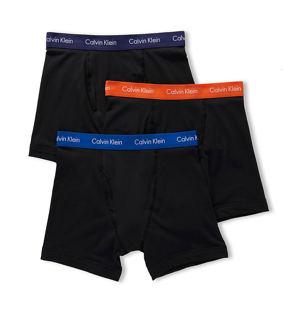 Calvin Klein NU2666 Cotton Stretch Boxer Briefs - 3 Pack (Black/Blue/Sunset)