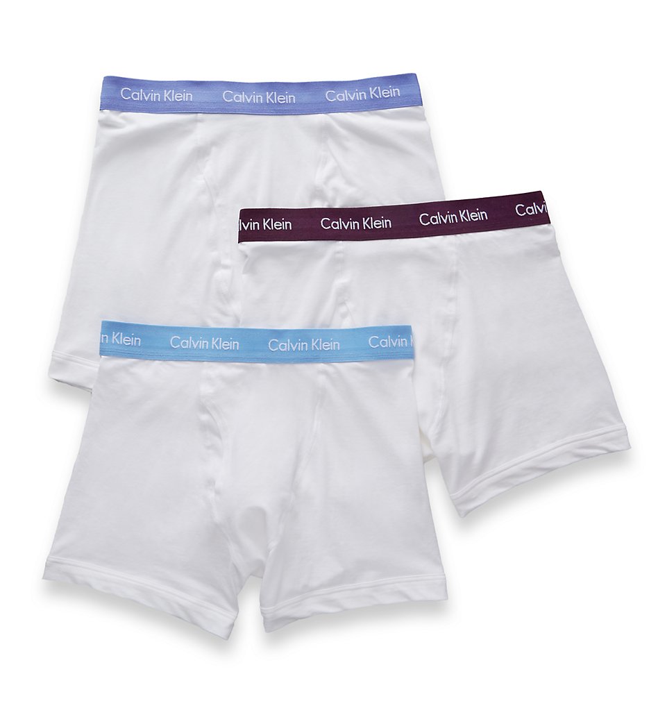 Calvin Klein NU2666 Cotton Stretch Boxer Briefs - 3 Pack (Blue/Malbec/Tranquil)