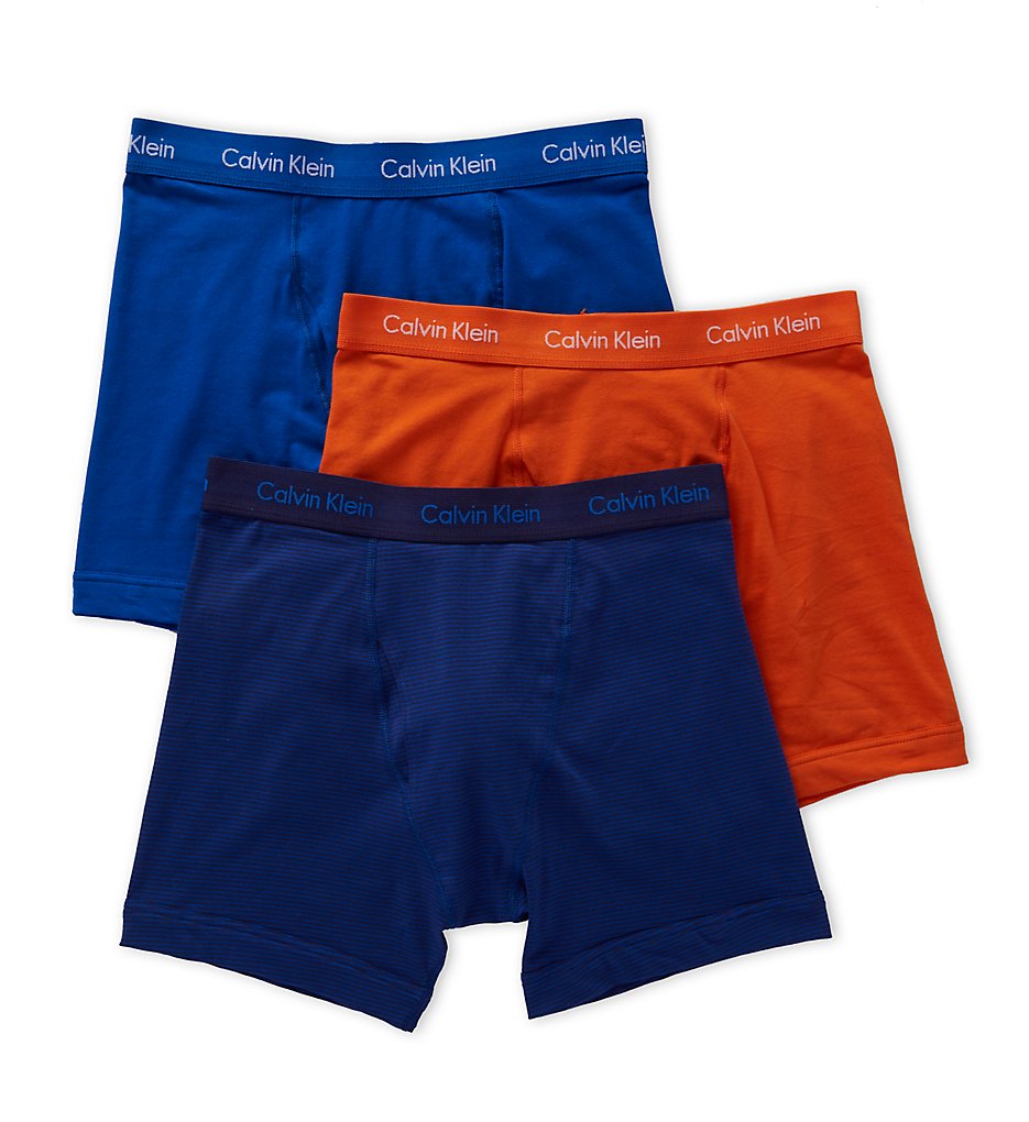 Calvin Klein NU2666 Cotton Stretch Boxer Briefs - 3 Pack (Blue/Stripe/Sunset)