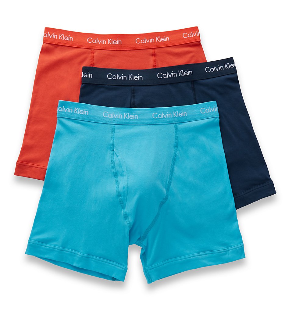 Calvin Klein NU2666 Cotton Stretch Boxer Briefs - 3 Pack (VibrationIntuitionBlue)