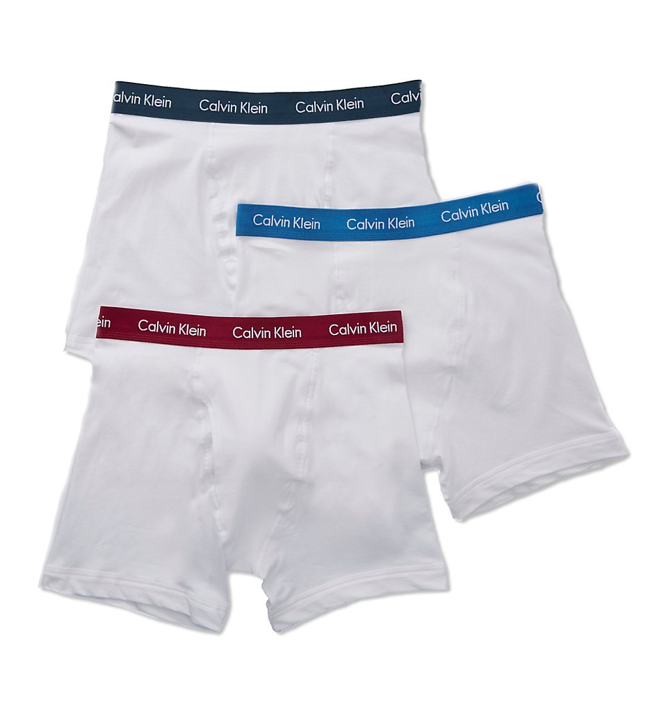 Calvin Klein NU2666 Cotton Stretch Boxer Briefs - 3 Pack (WhiteCastroBlueFervent)