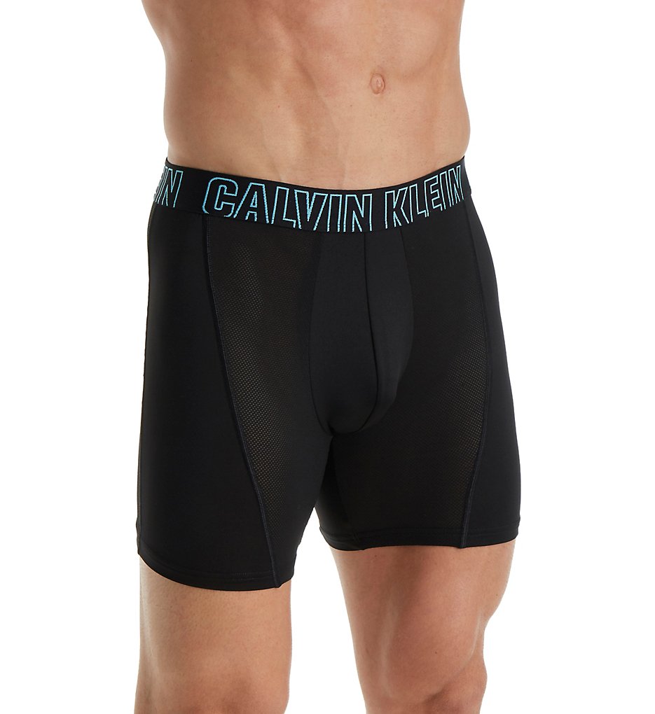 Calvin Klein NU8673 Zone FX Boxer Briefs (Black/Power Blue)