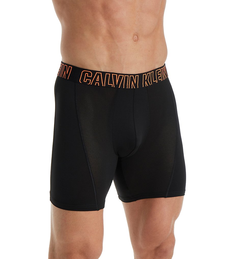 Calvin Klein NU8673 Zone FX Boxer Briefs (Black/Power Orange)