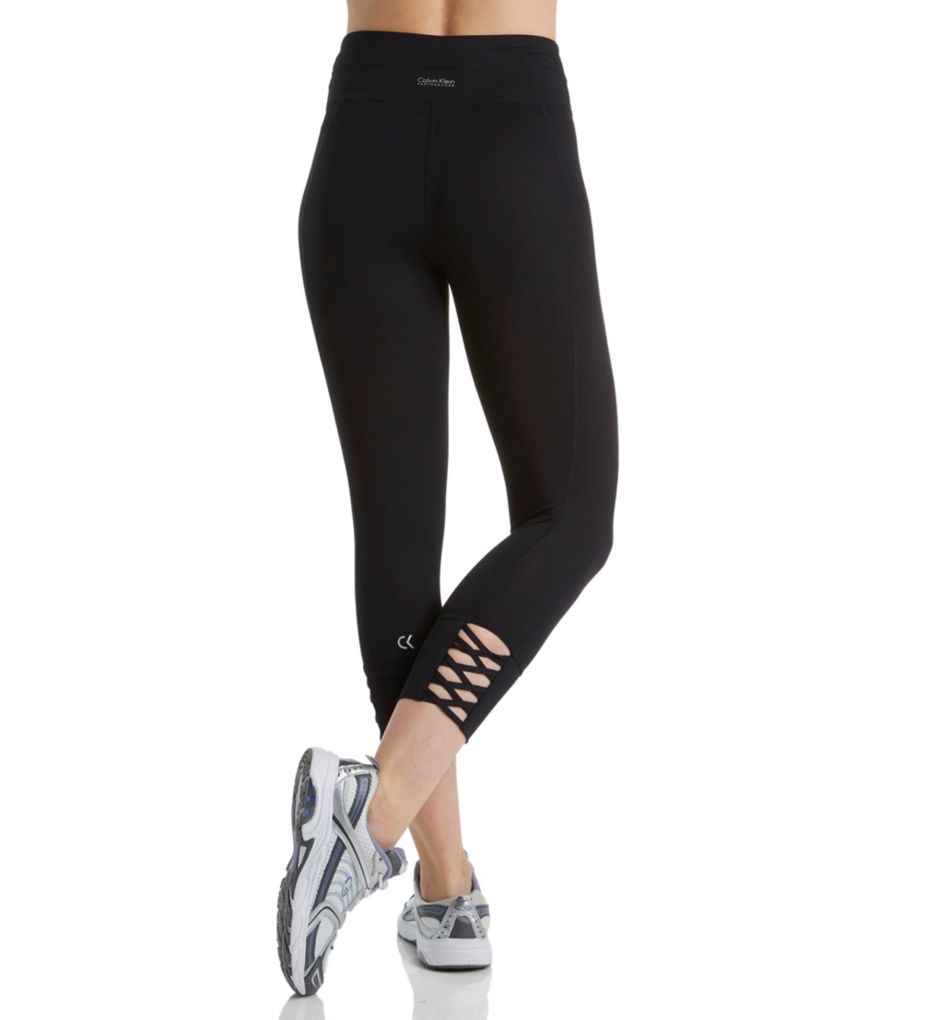 Performance Lattice Detail High Waist Crop Tight-bs