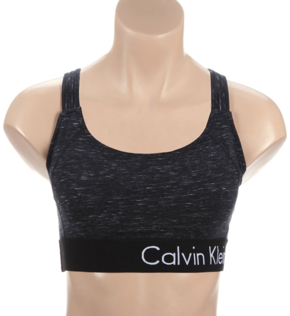 Performance Logo Elastic Basketweave Sports Bra-fs