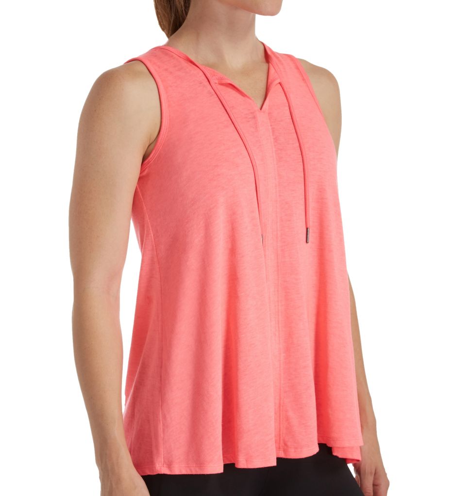 Performance Icy Wash Tie Front Drapey Tank-acs