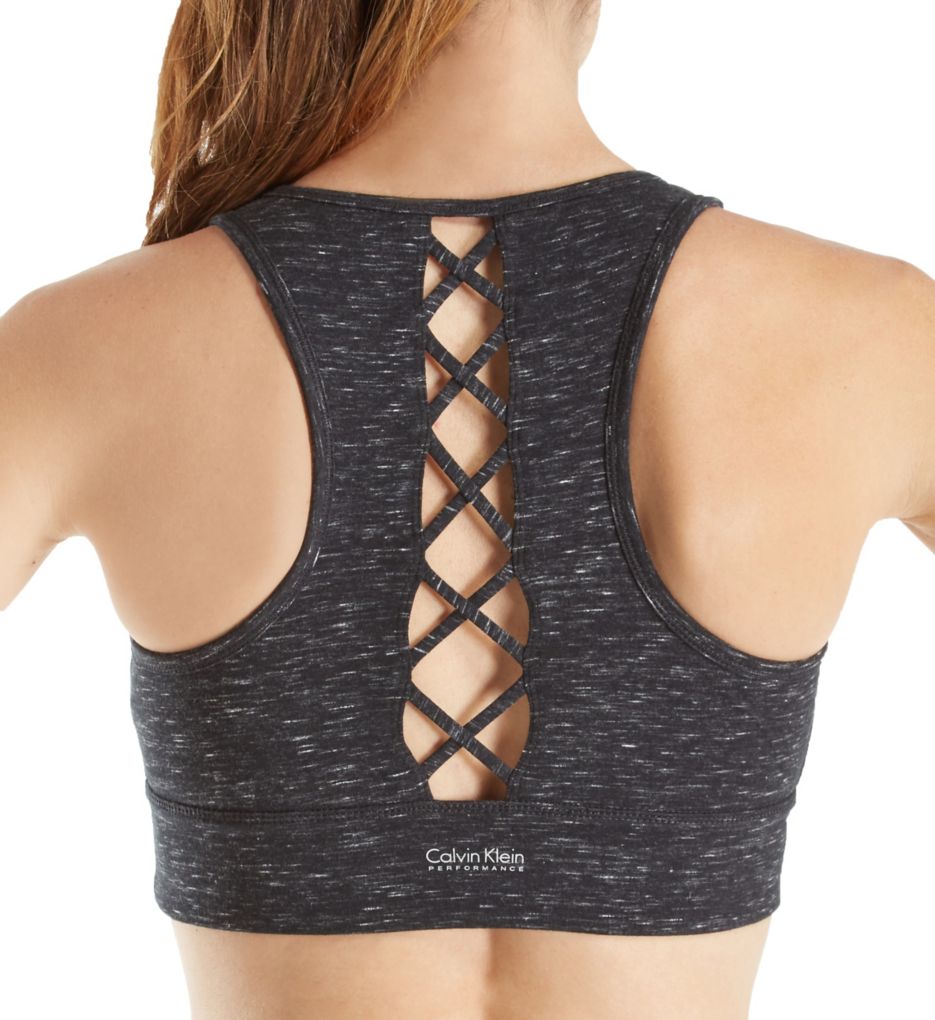 Performance High Neck Lattice Back Sports Bra