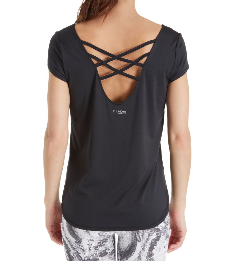 Performance Open Strappy Back Short Sleeve Tee