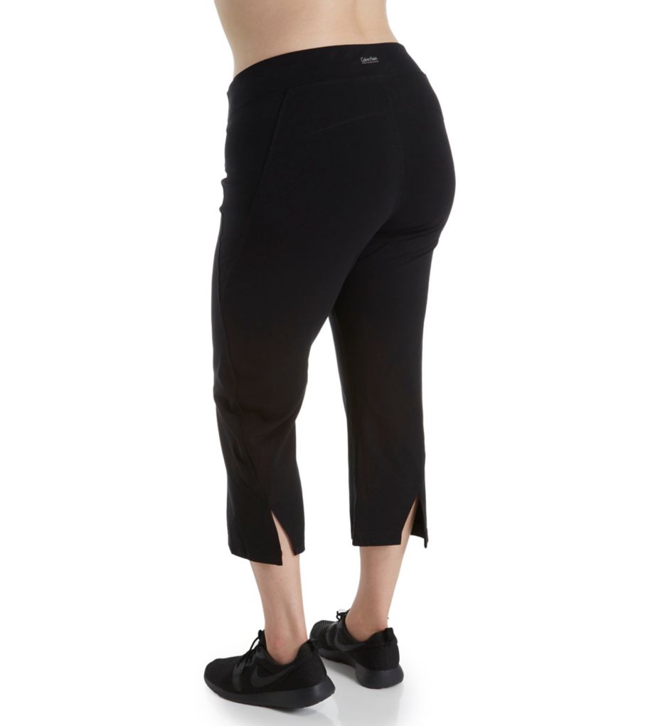 Plus Size High Waist Crop Jersey Pant-bs