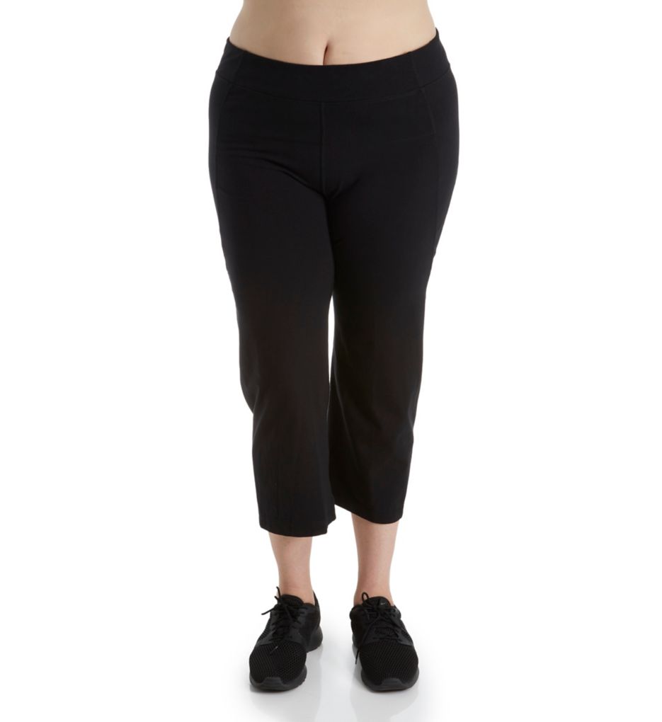 Plus Size High Waist Crop Jersey Pant-fs