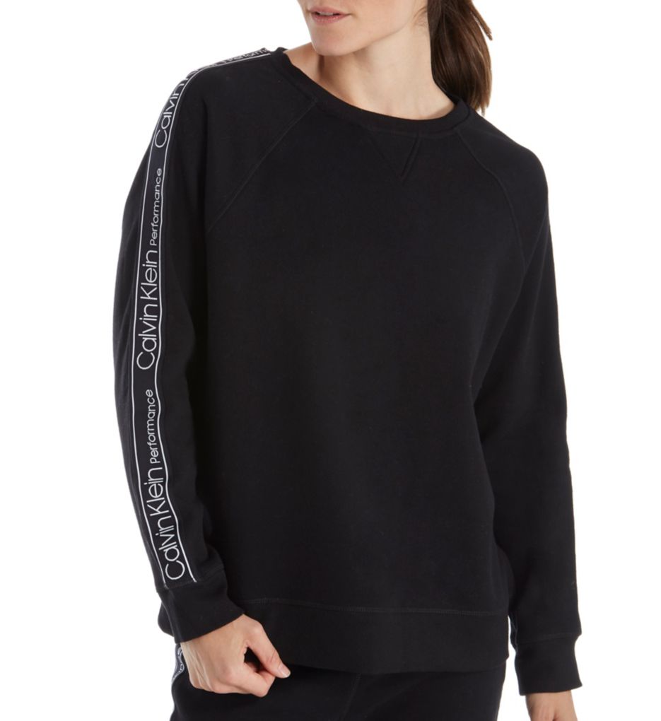 Raglan Logo Fleece Crew Neck Pullover-acs