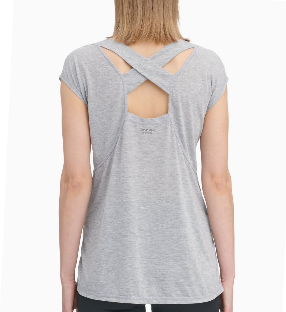 Cap Sleeve Tee with Strappy Back