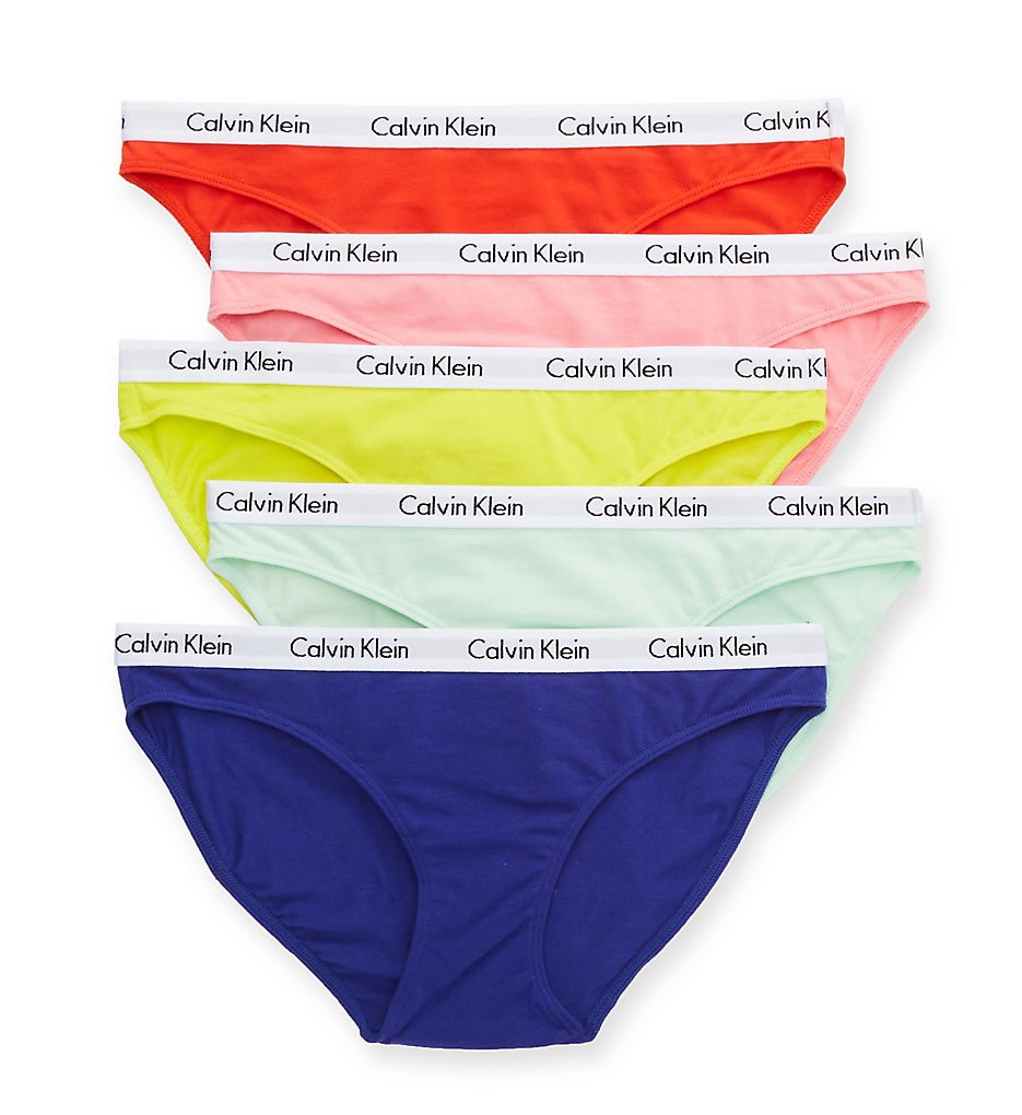 Calvin Klein - Calvin Klein QD3586 Carousel Bikini Panty - 5 Pack (Violet Dream Assorted XS)
