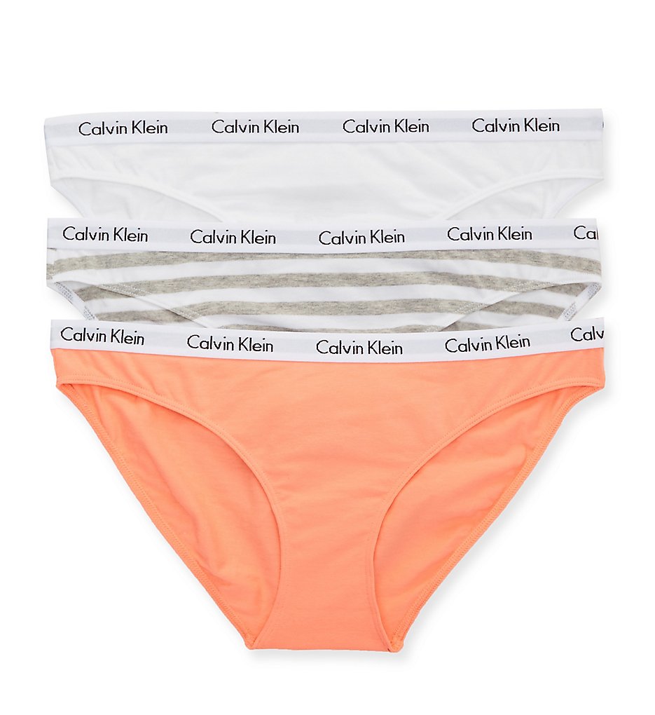 Calvin Klein - Calvin Klein QD3588 Carousel Bikini Panty - 3 Pack (Mellow/White/RainerStr XL)