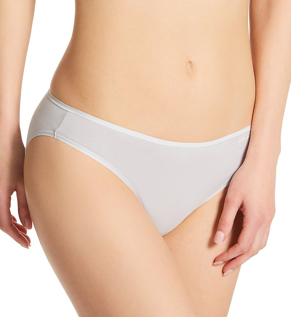 Calvin Klein : Calvin Klein QD3644 Form Cotton Blend Bikini Panty (Antique Grey XL)