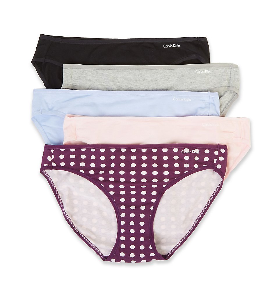 Calvin Klein : Calvin Klein QD3747 Form Bikini Panty - 5 Pack (GreyBluPurplePinkBlack XS)