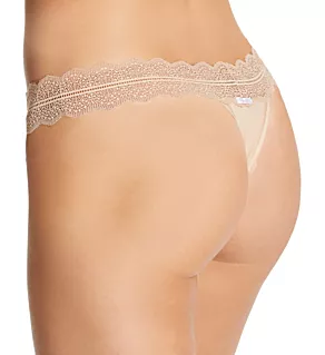 Micro Lace Trim Thong Panty