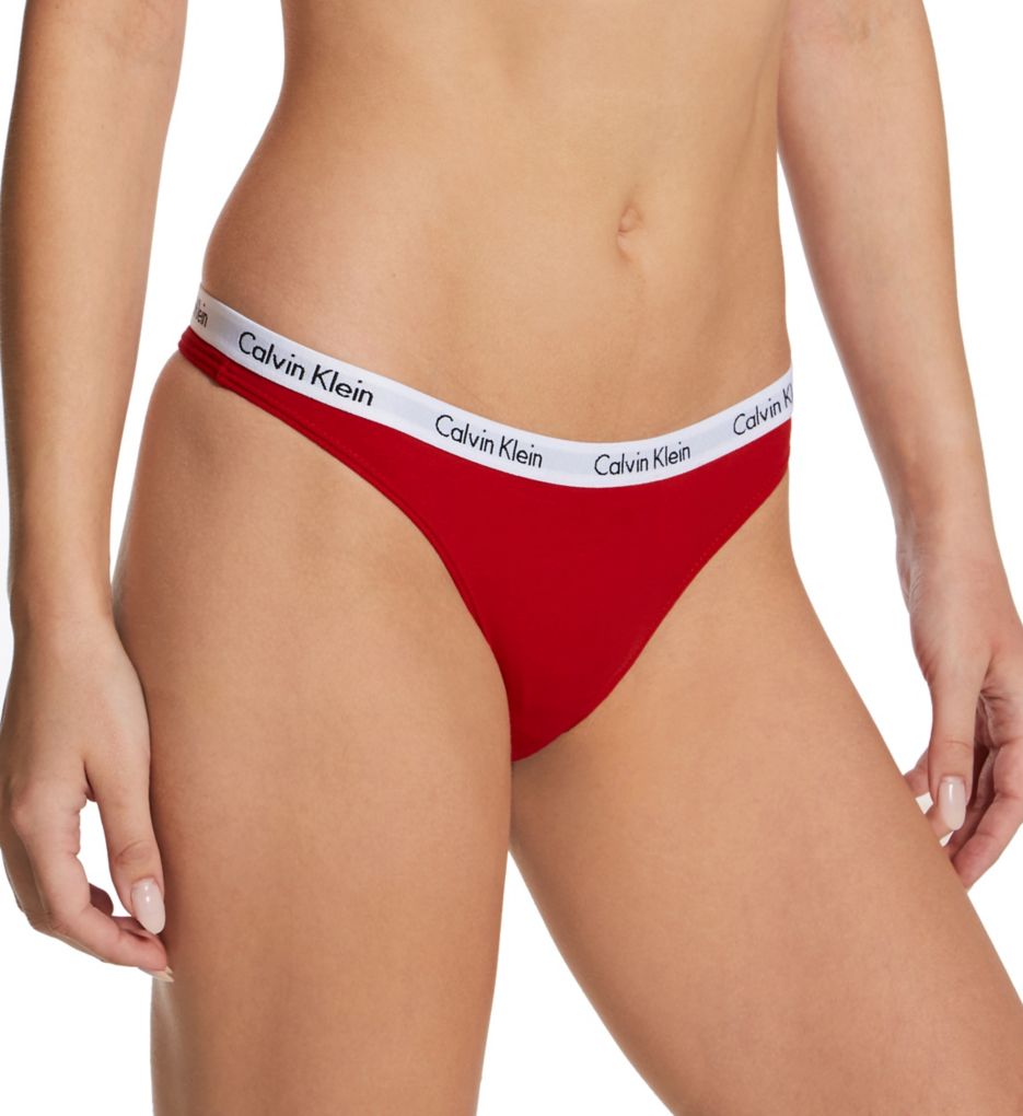 Calvin Klein Women's Bikini Carousel Logo Cotton Underwear 3 Pack - Bl